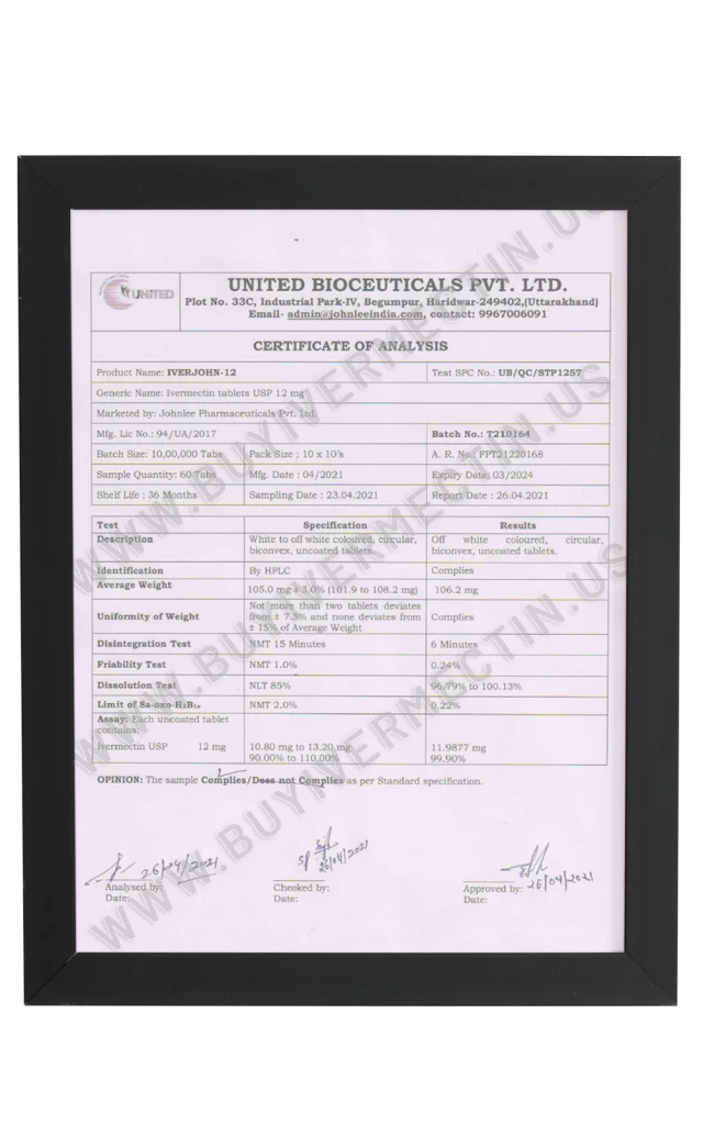 Certificate Iverjohn 12